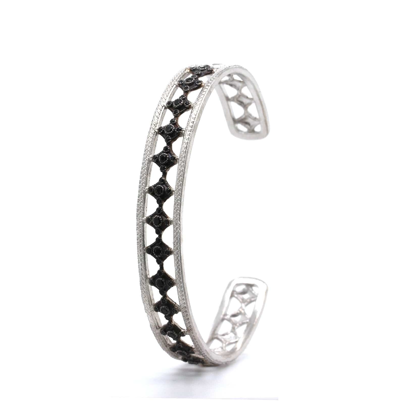 Armenta Sterling Silver Black Spinel Cuff Bracelet - Image 2