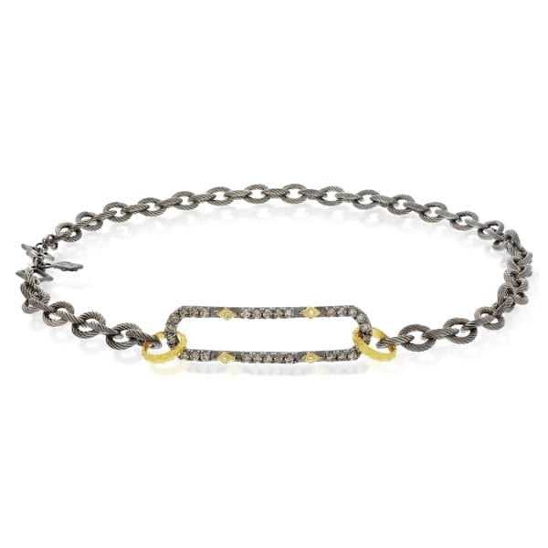 Armenta Sterling Silver Double Wrap Champagne Diamond Bracelet - Image 2