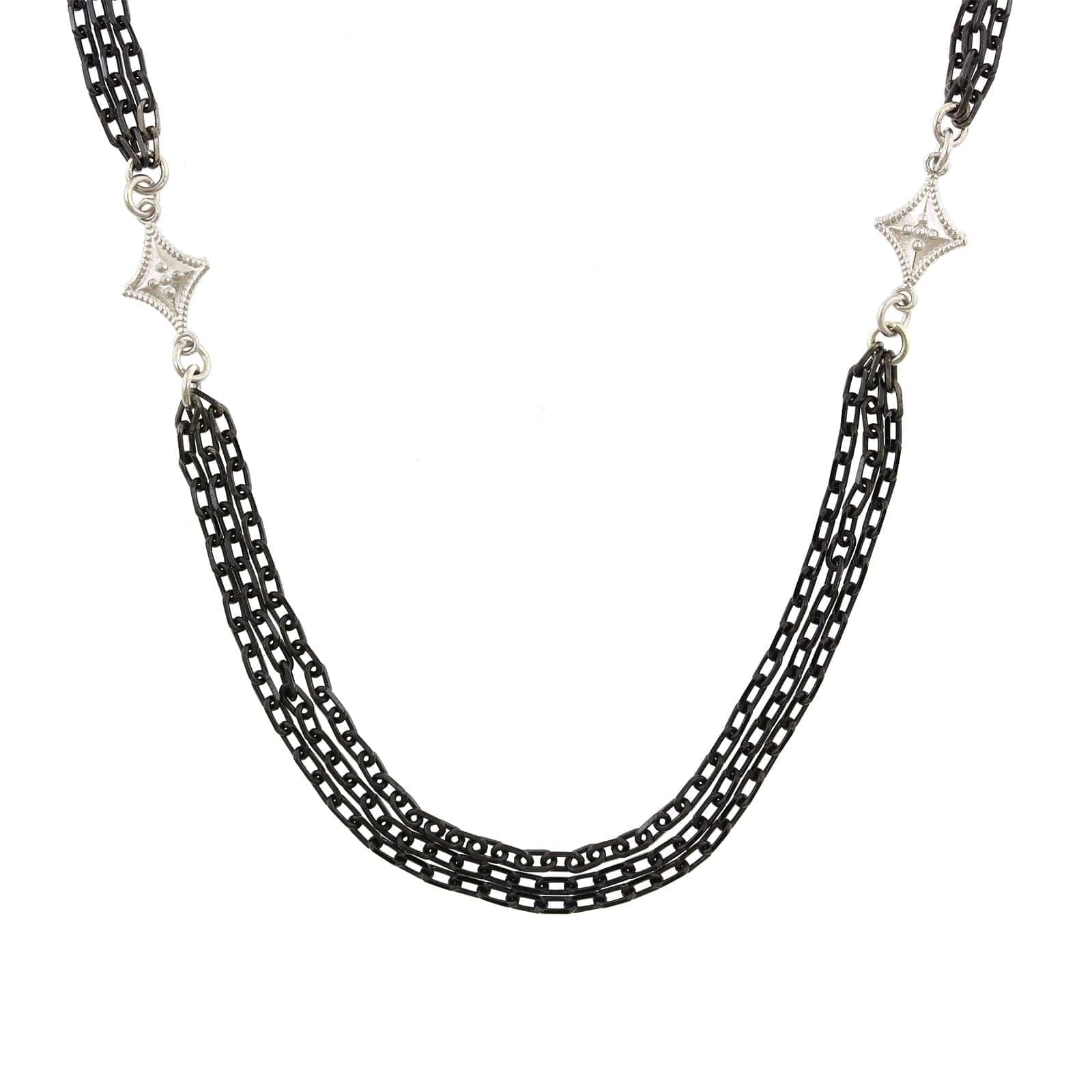 Armenta Sterling Silver Triple Strand Necklace