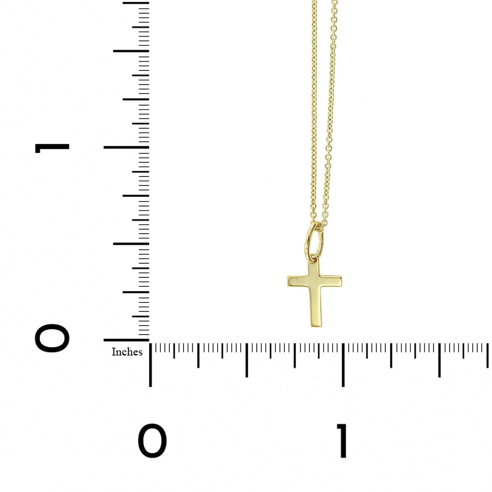 14K Yellow Gold Cross Pendant - Image 3