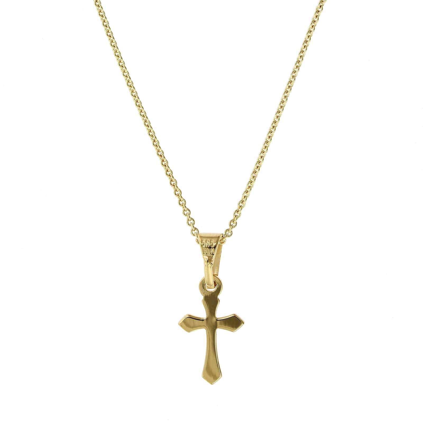 14K Yellow Gold Cross Pendant - Image 2