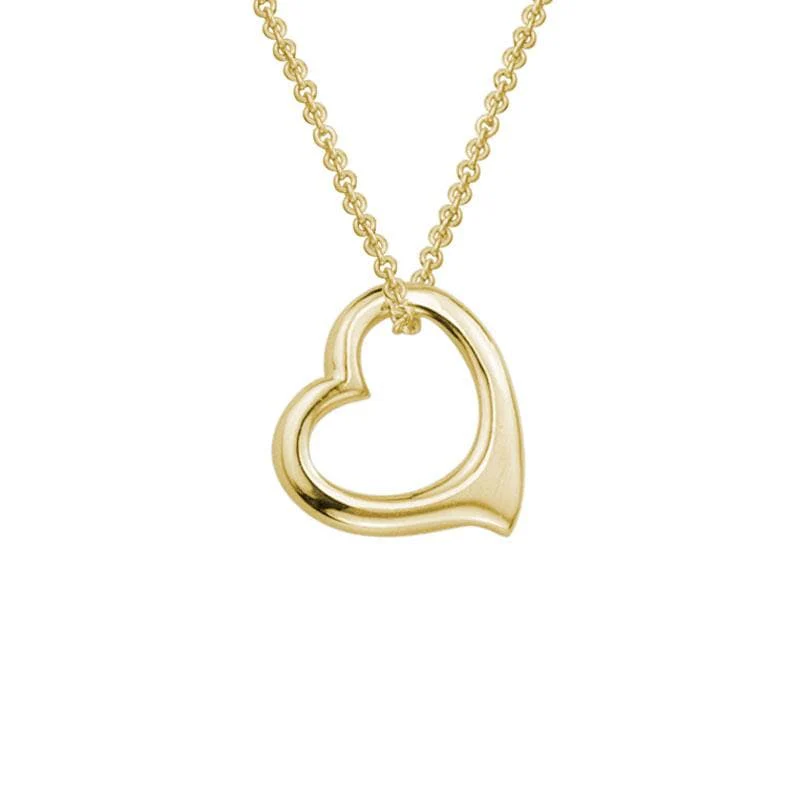 14K Yellow Gold Heart Pendant