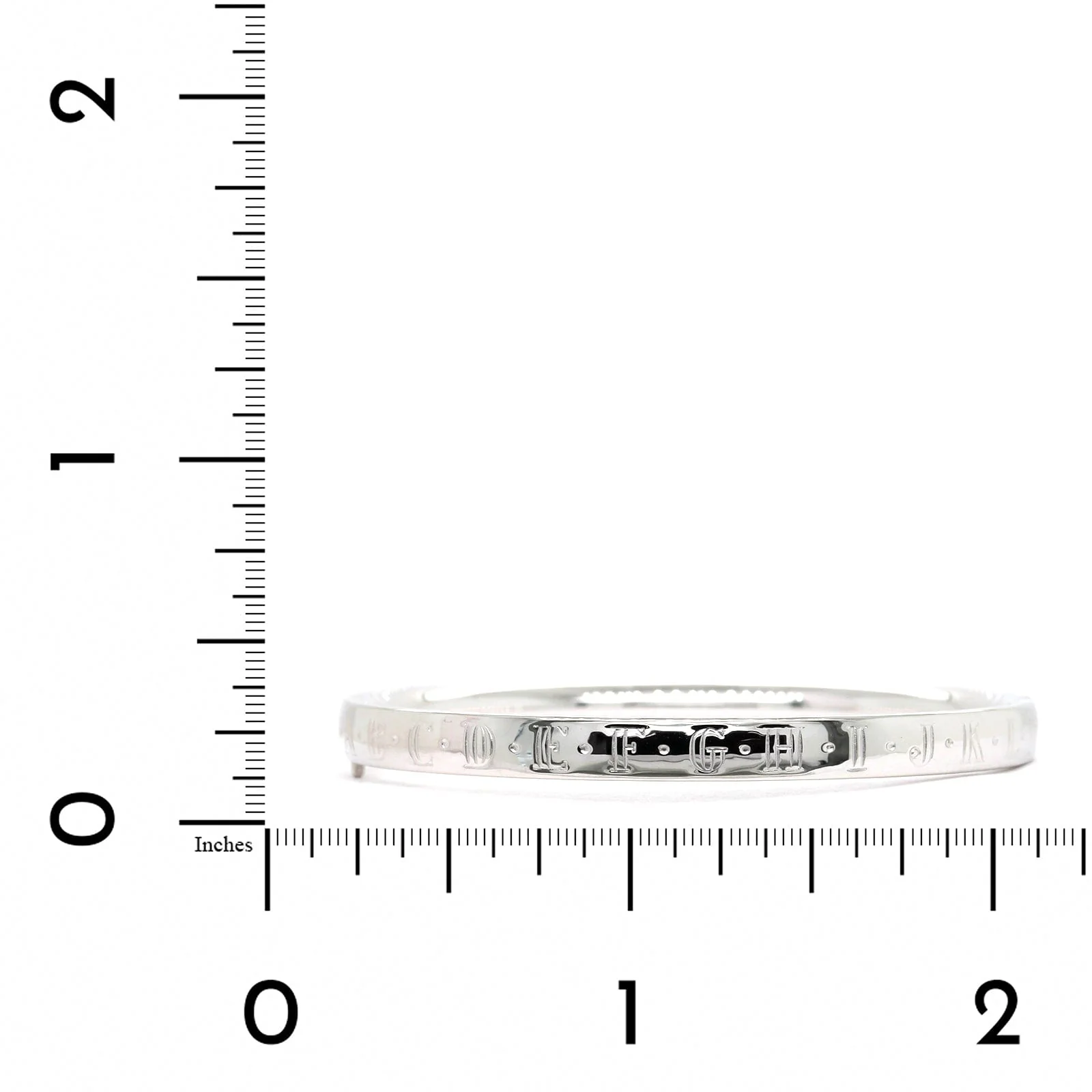 Sterling Silver Alphabet Baby Bangle Bracelet - Image 3