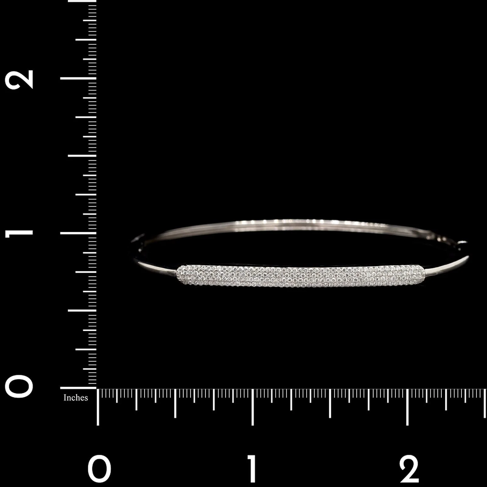 Bony Levy 18K White Gold Estate Diamond Pave Bangle Bracelet - Image 3