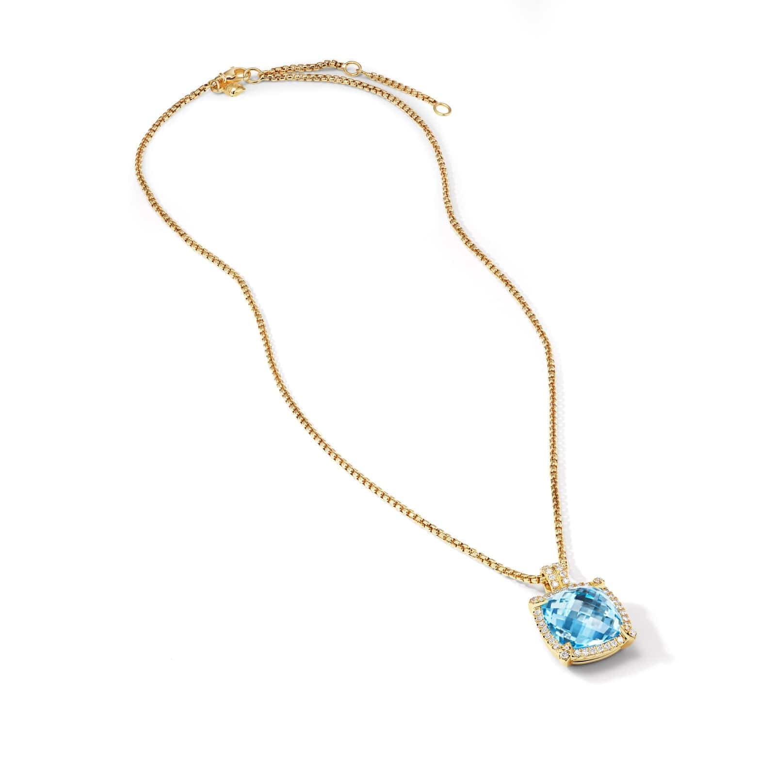 Chatelaine® Pavé Bezel Pendant Necklace - Image 2