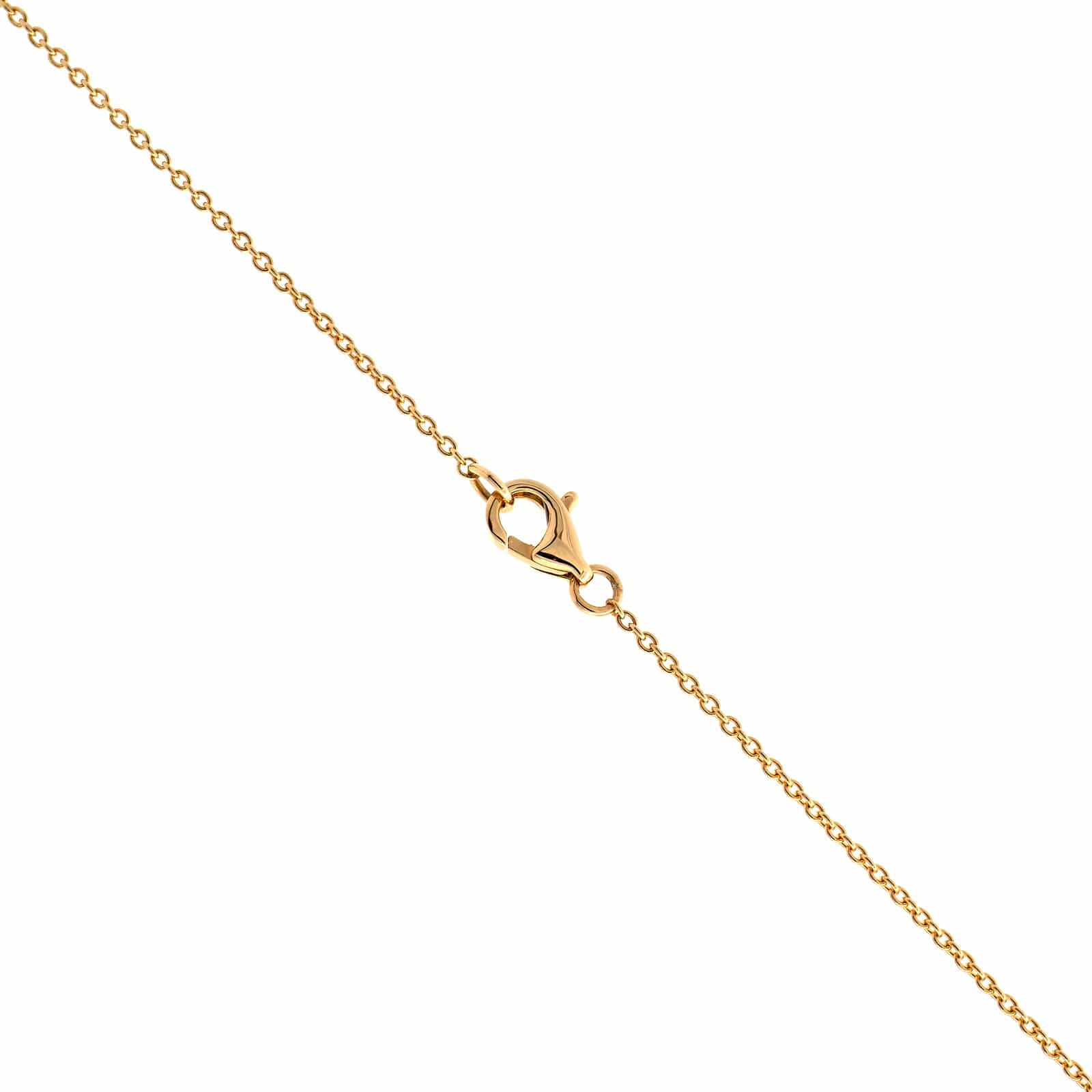 18K Yellow Gold Blue Topaz Diamond Pendant Necklace - Image 3