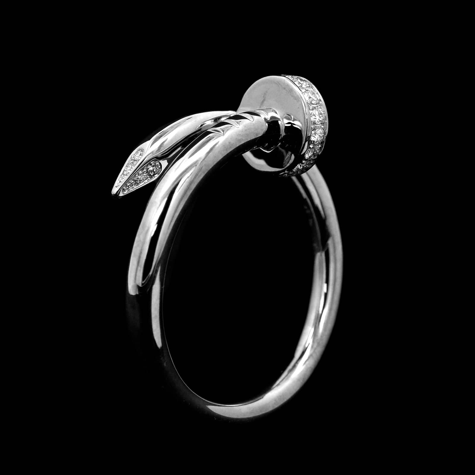 Cartier 18K White Gold 'Juste un Clou' Diamond Ring - Image 2