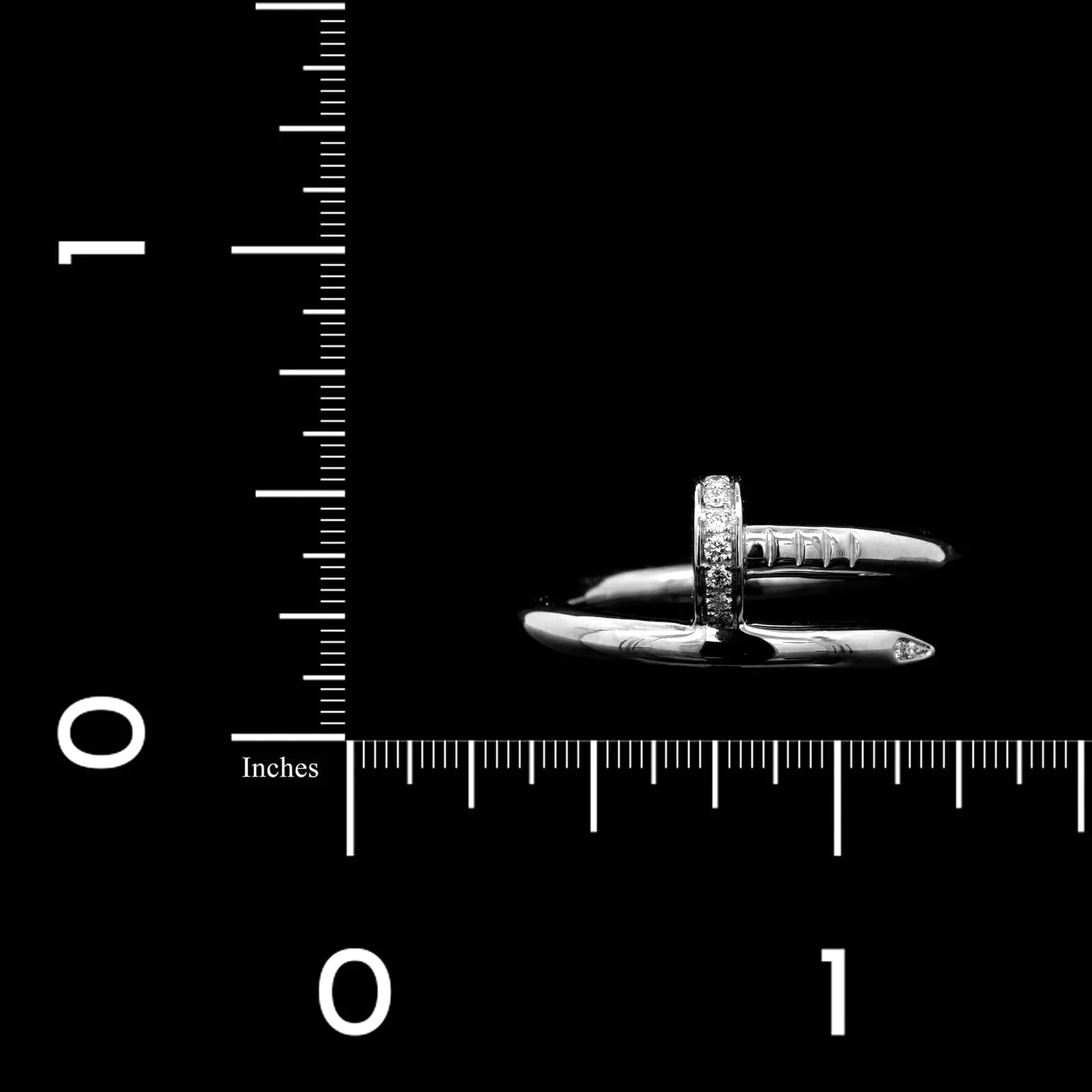 Cartier 18K White Gold 'Juste un Clou' Diamond Ring - Image 3