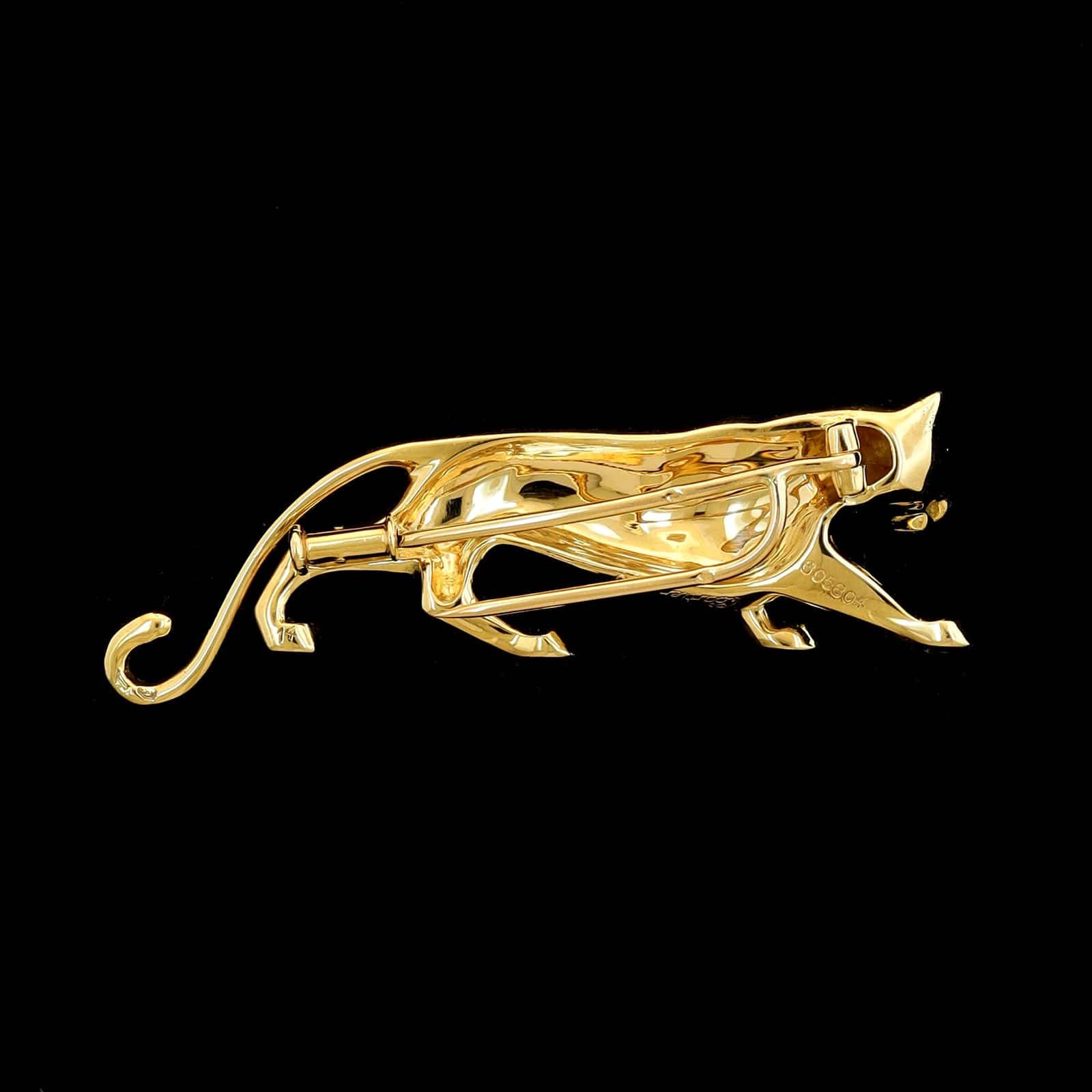 Cartier 18K Yellow Gold Estate Panther Pin - Image 2