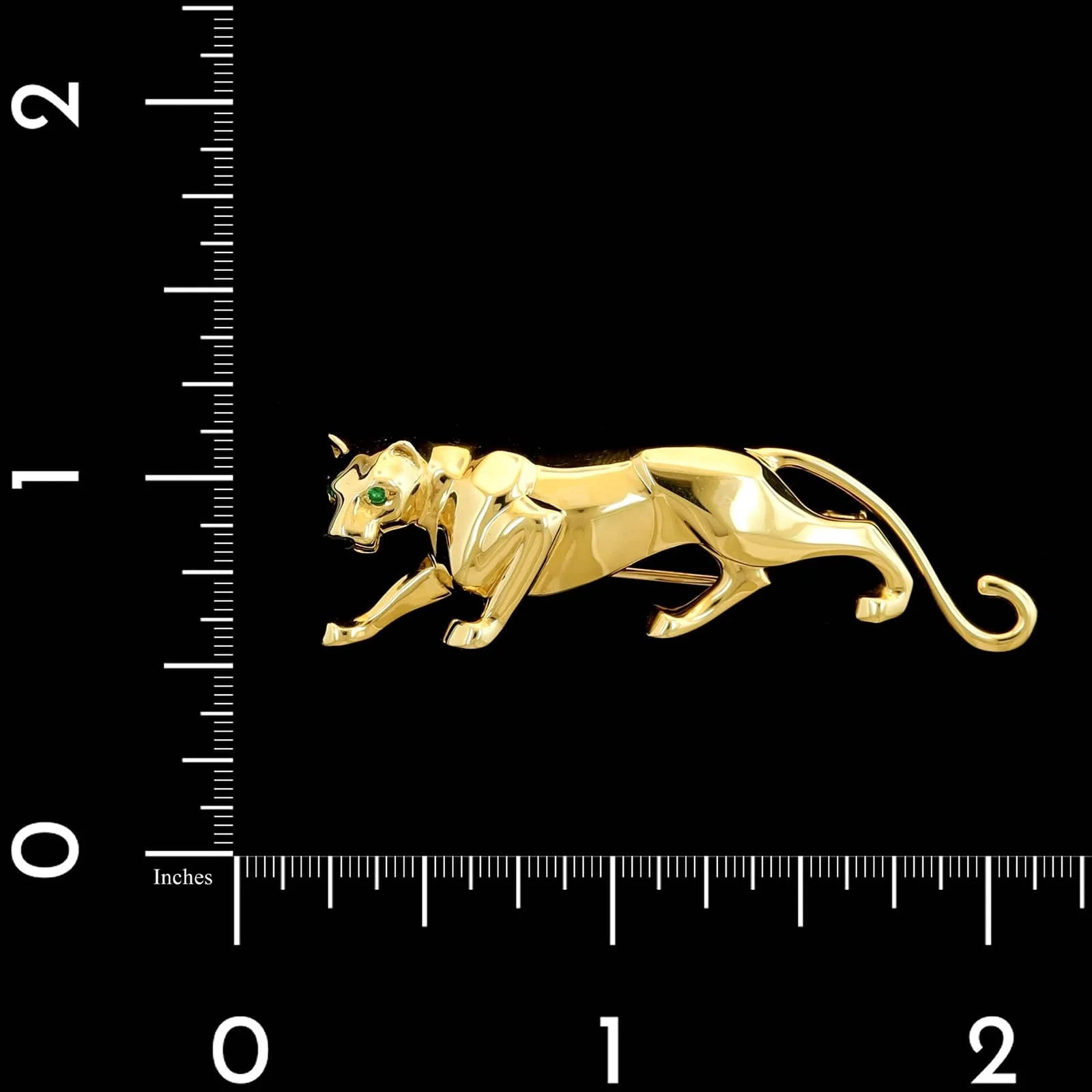 Cartier 18K Yellow Gold Estate Panther Pin - Image 3