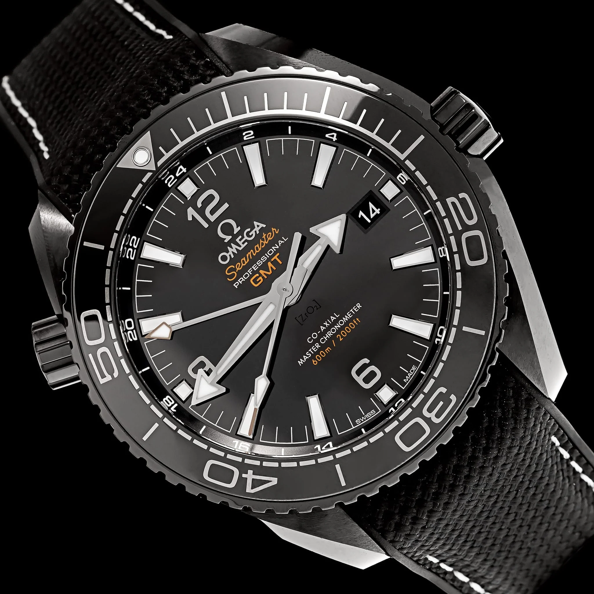 Ceramic Pre-Owned Omega Seamaster Planet Ocean 600m GMT Estate Watch - Image 3