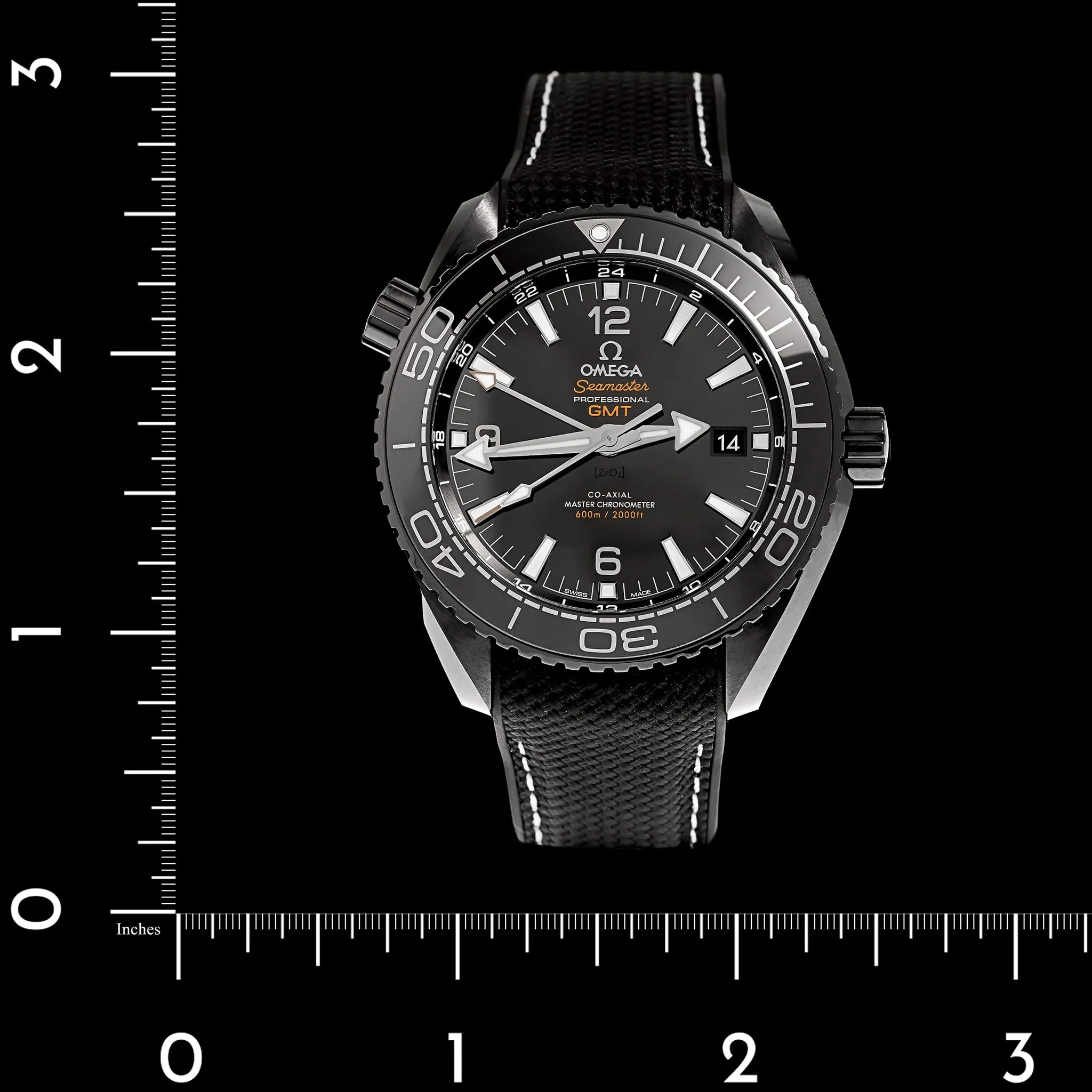 Ceramic Pre-Owned Omega Seamaster Planet Ocean 600m GMT Estate Watch - Image 5