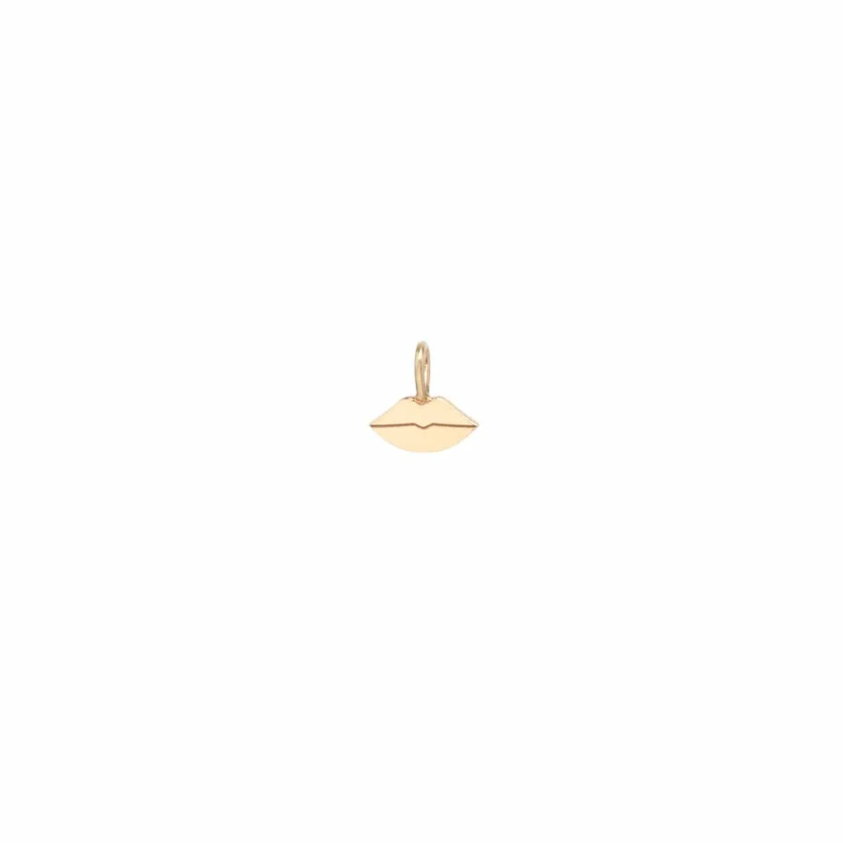 14K Yellow Gold Lips Charm