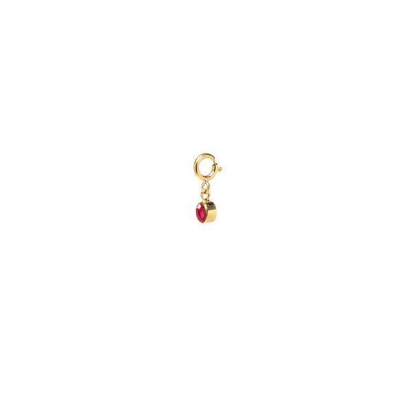 14K Yellow Gold Ruby Charm - Image 3