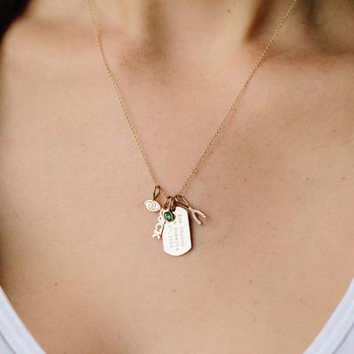 14K Yellow Gold Emerald Charm - Image 2