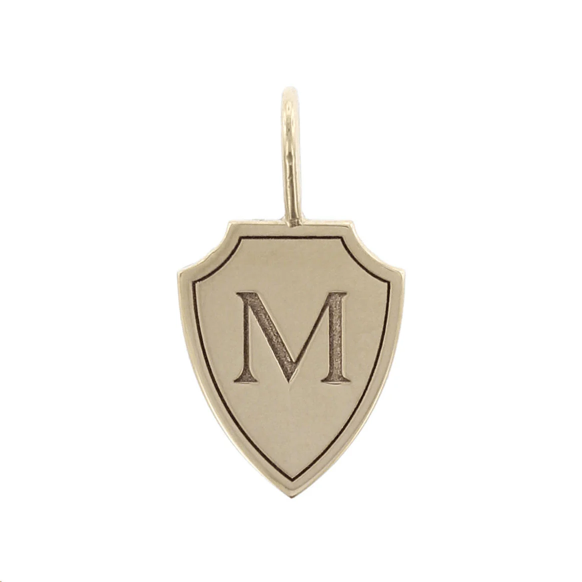 Zoe Chicco 14K Yellow Gold Shield "M" Charm