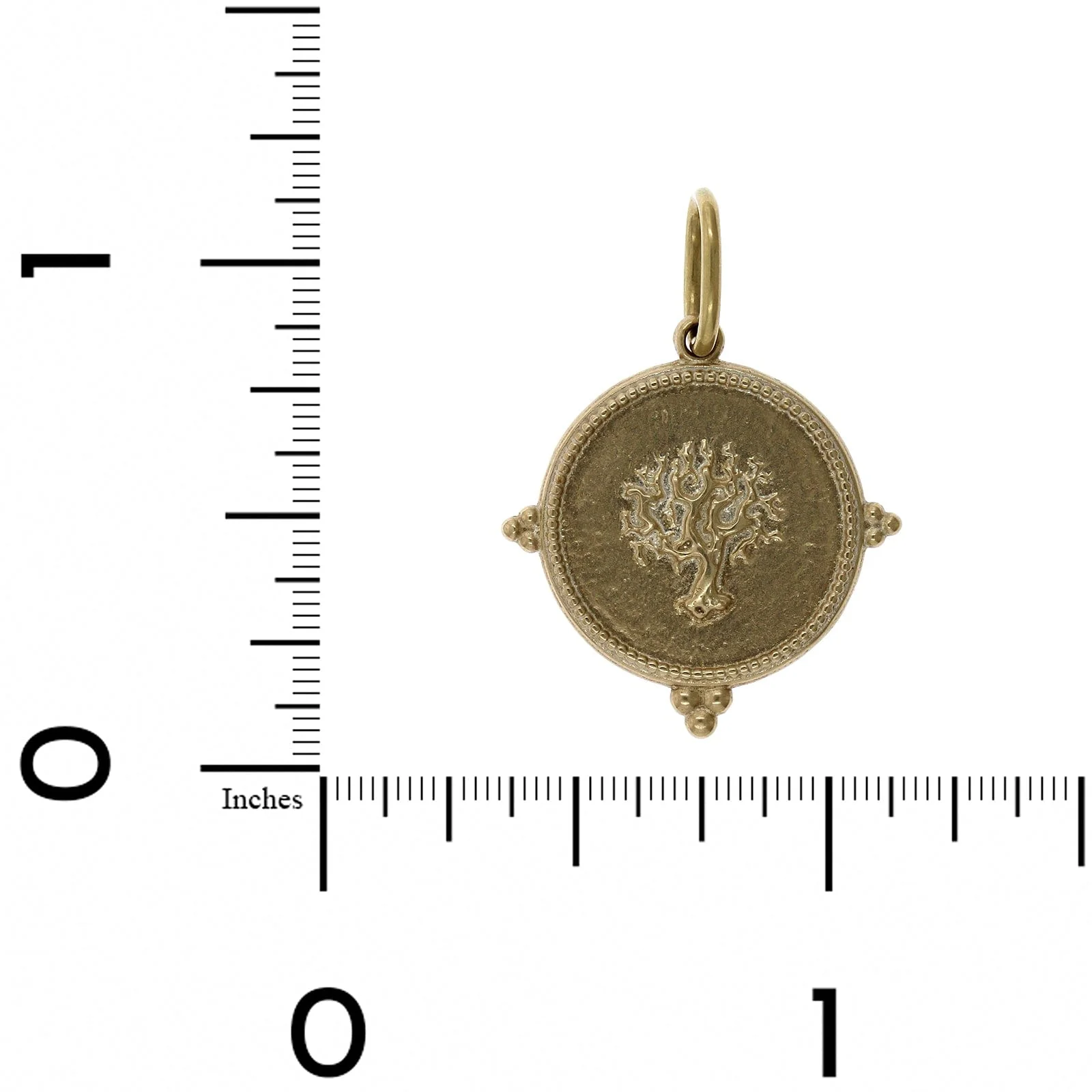 14K Yellow Gold Tree of Life Charm - Image 3