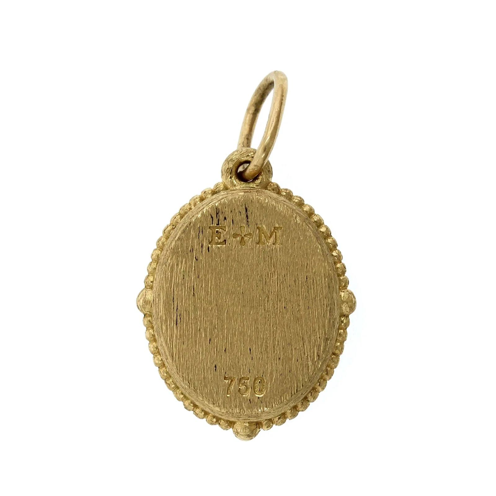 18K Yellow Gold North Star White Sapphire Crystal Charm - Image 2