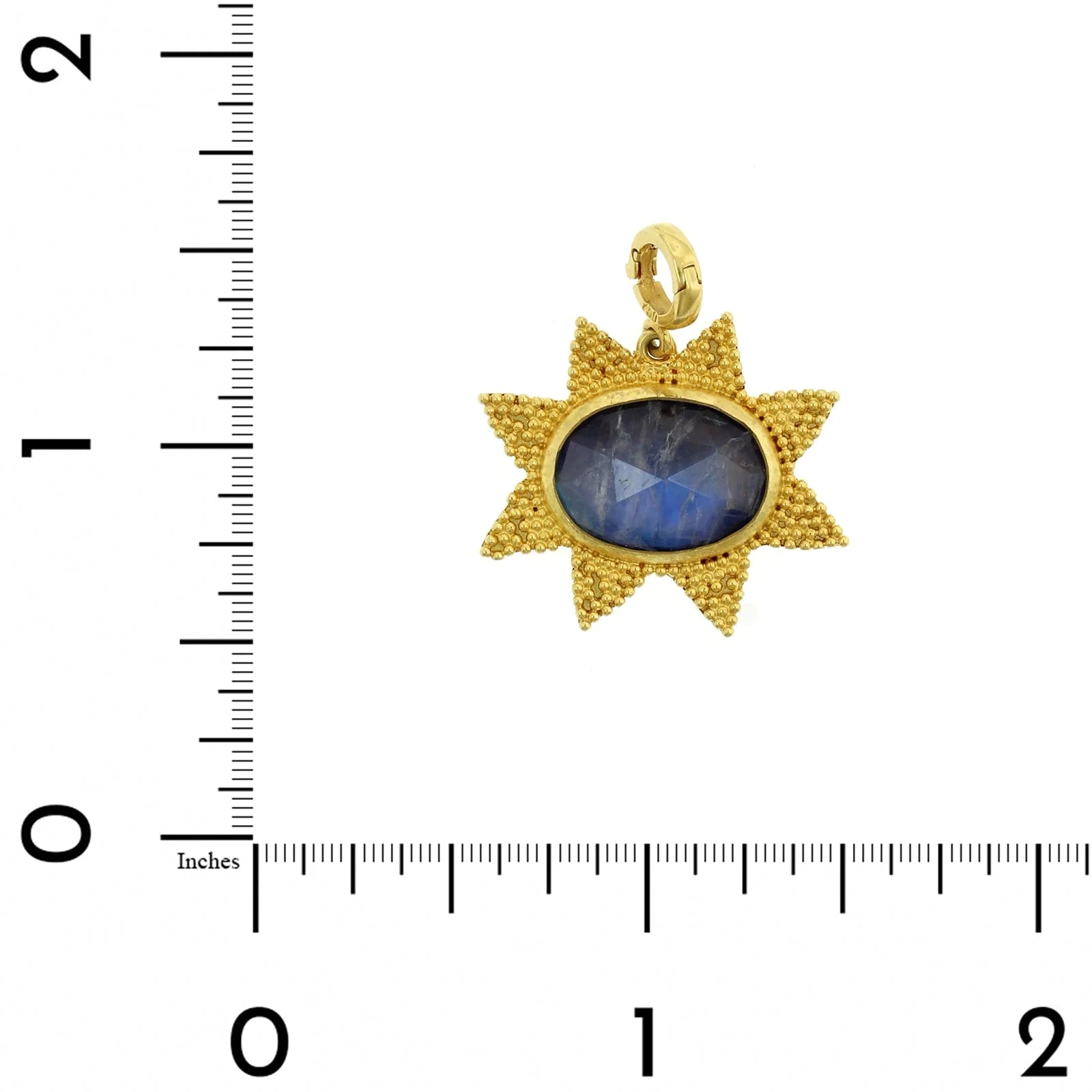 Christina Alexiou 18K Yellow Gold Moonstone Star Charm - Image 3