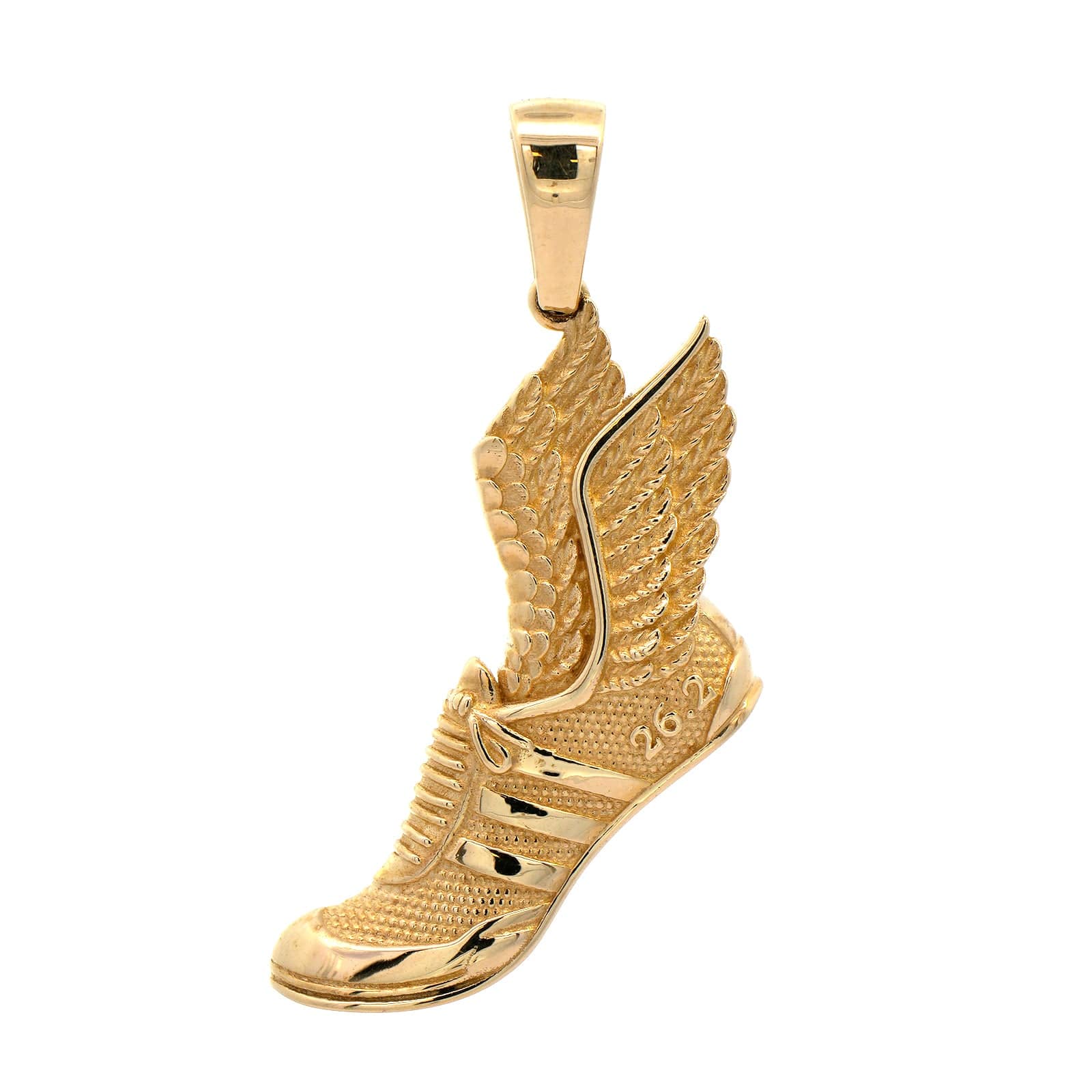 14K Yellow Gold 26.2 Running Tennis Shoe Charm - Image 4