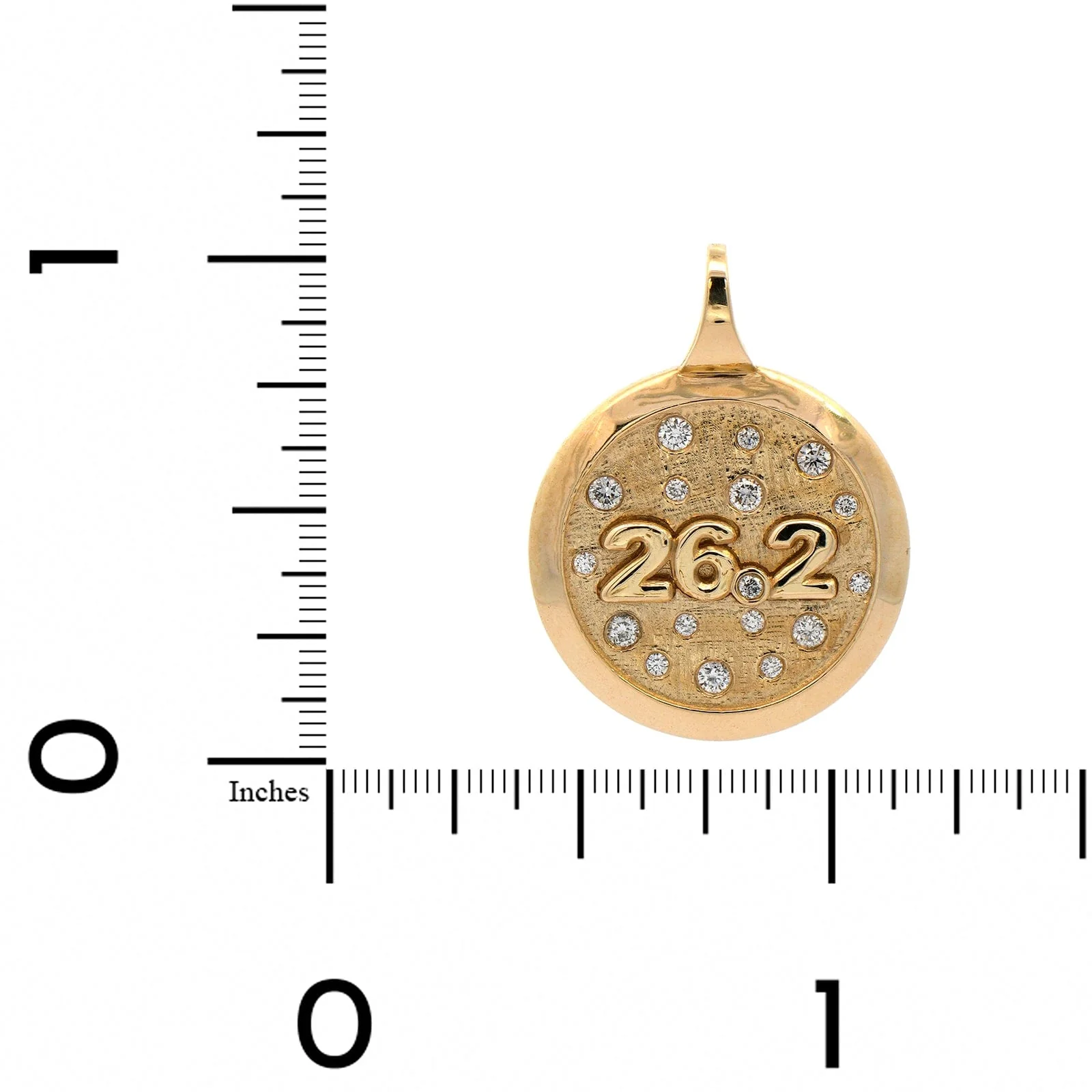14K Yellow Gold One of a Kind Round Diamond 26.2 Charm - Image 3