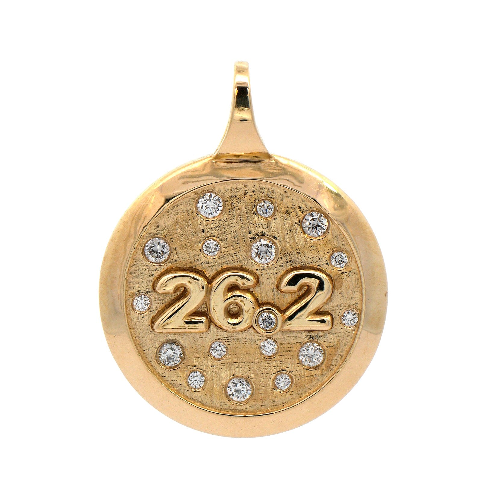 14K Yellow Gold One of a Kind Round Diamond 26.2 Charm - Image 4