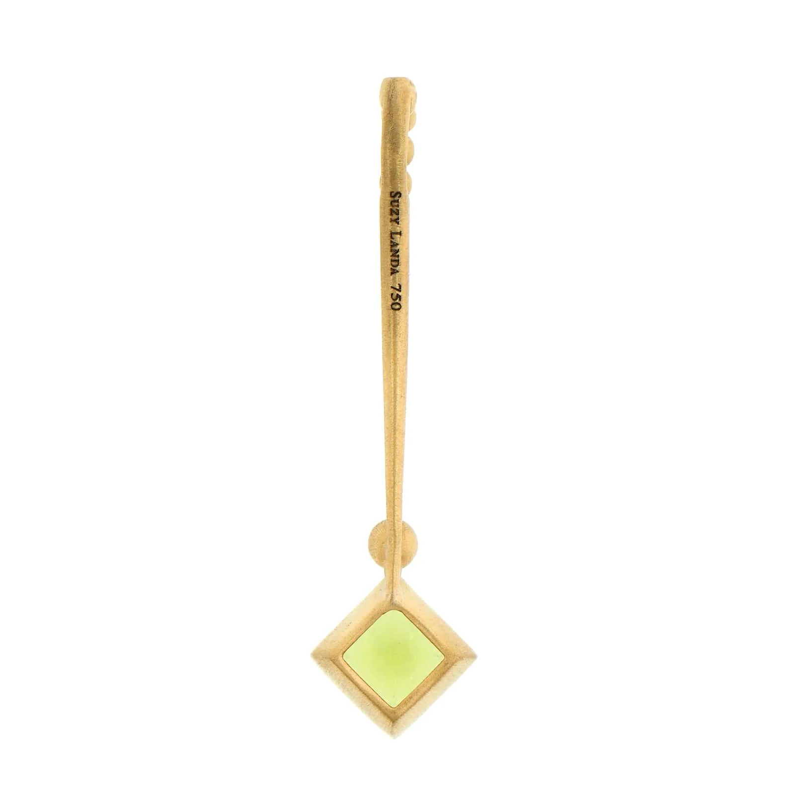 Suzy Landa 18K Yellow Gold Peridot and Diamond Lolli Pendant - Image 2