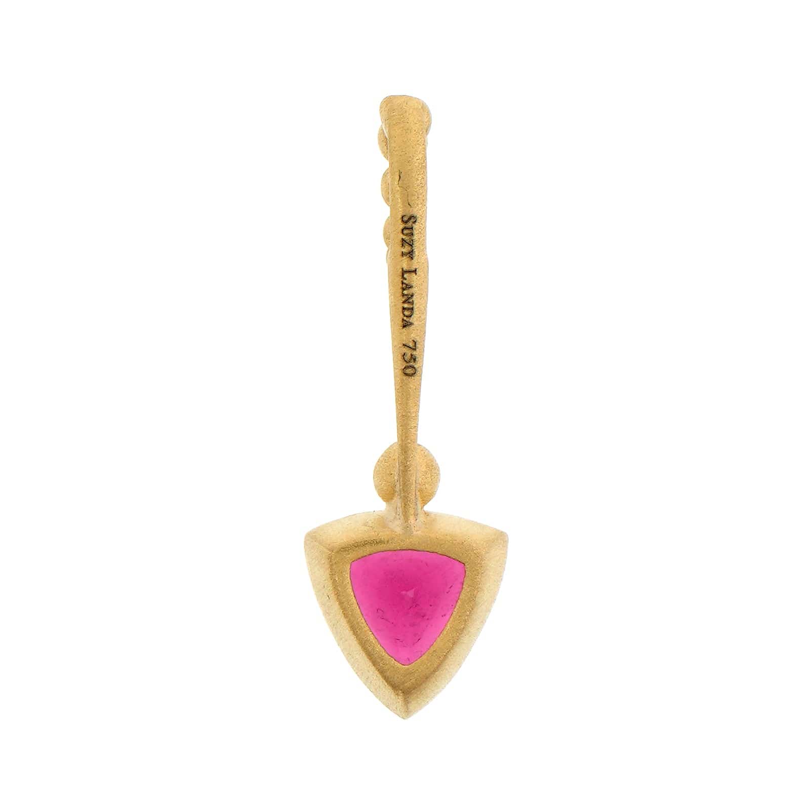 Suzy Landa 18K Yellow Gold Rubellite and Diamond Lolli Pendant - Image 2