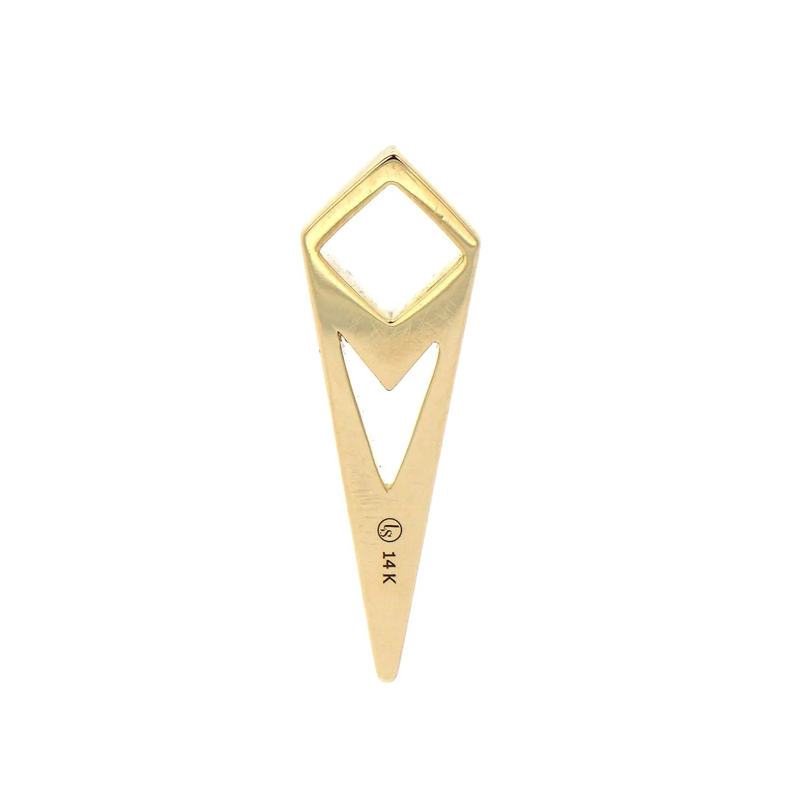 Three Stories 14K Yellow Gold Ombre Sapphire and Diamond Dagger Charm - Image 2