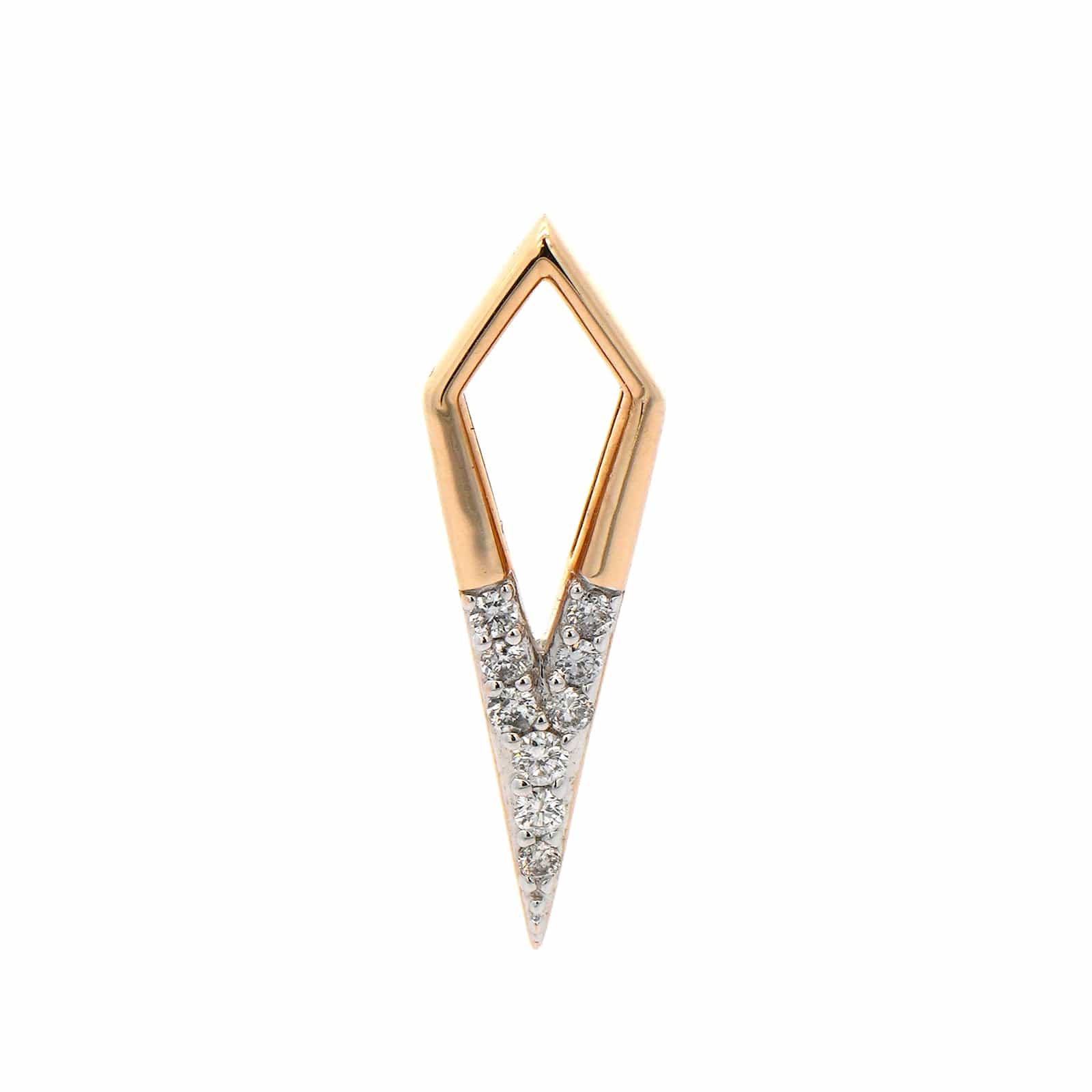 Three Stories 14K Yellow Gold Diamond Dagger Charm