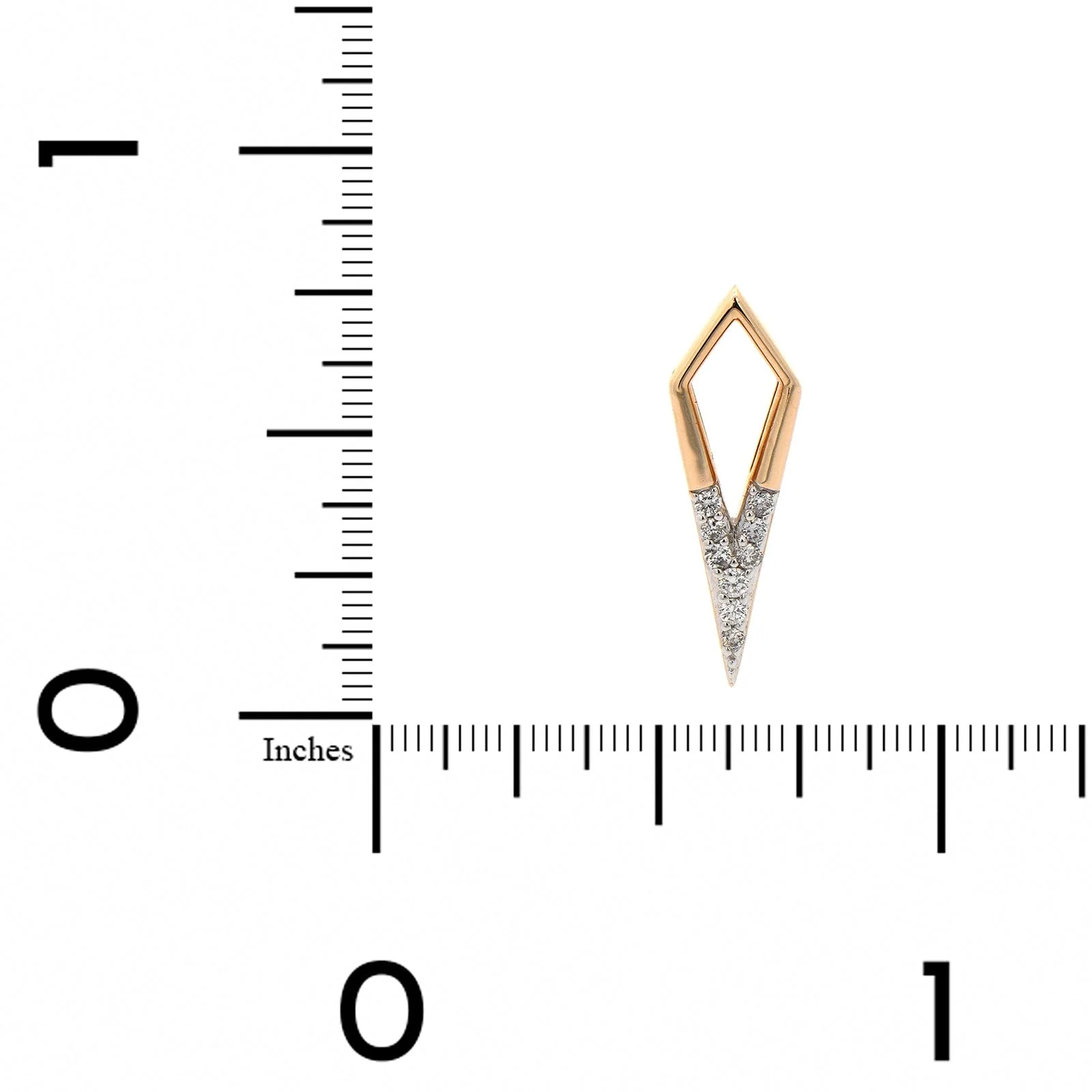 Three Stories 14K Yellow Gold Diamond Dagger Charm - Image 3