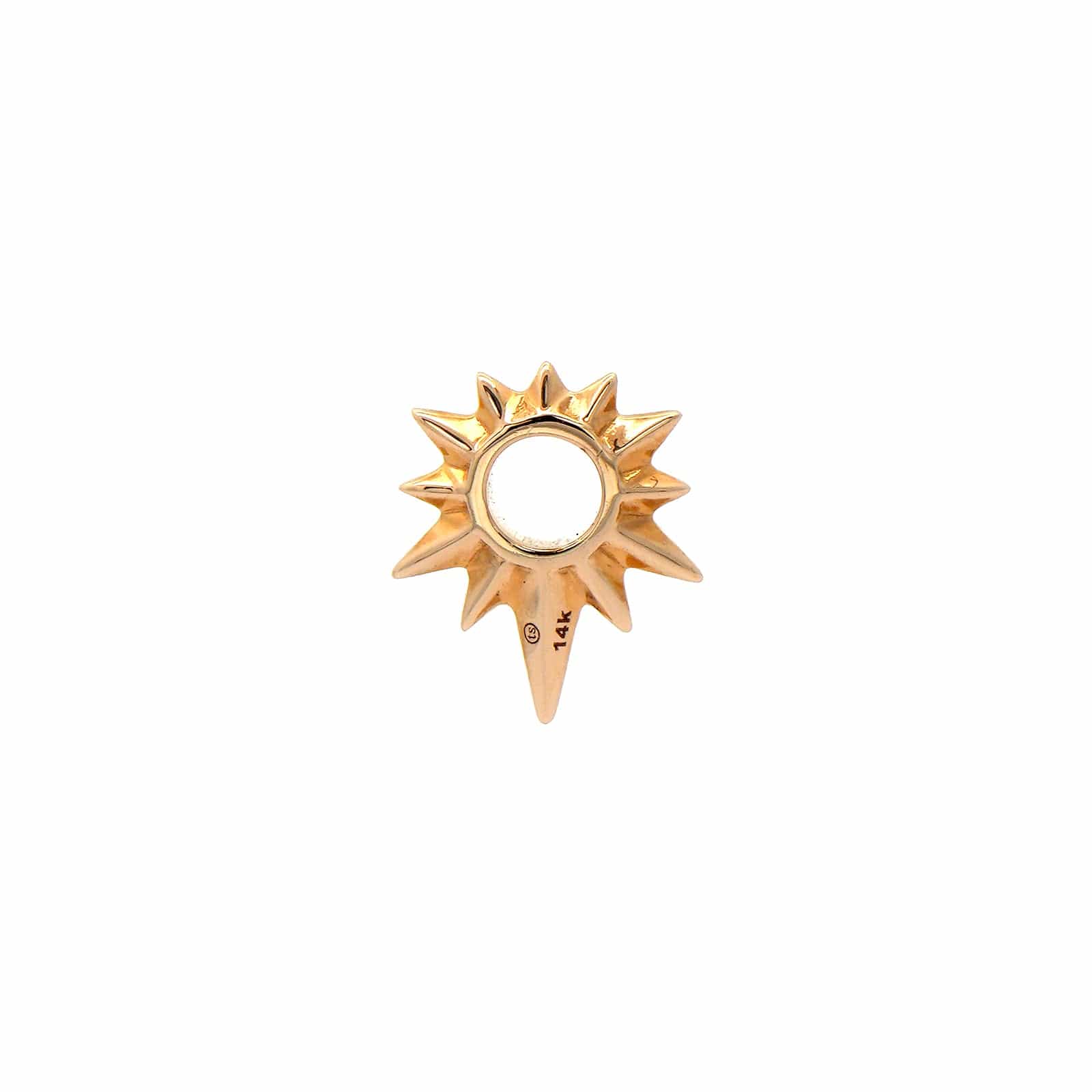Three Stories 14K Yellow Gold Tiny Love Explosion Starburst Diamond Charm - Image 2