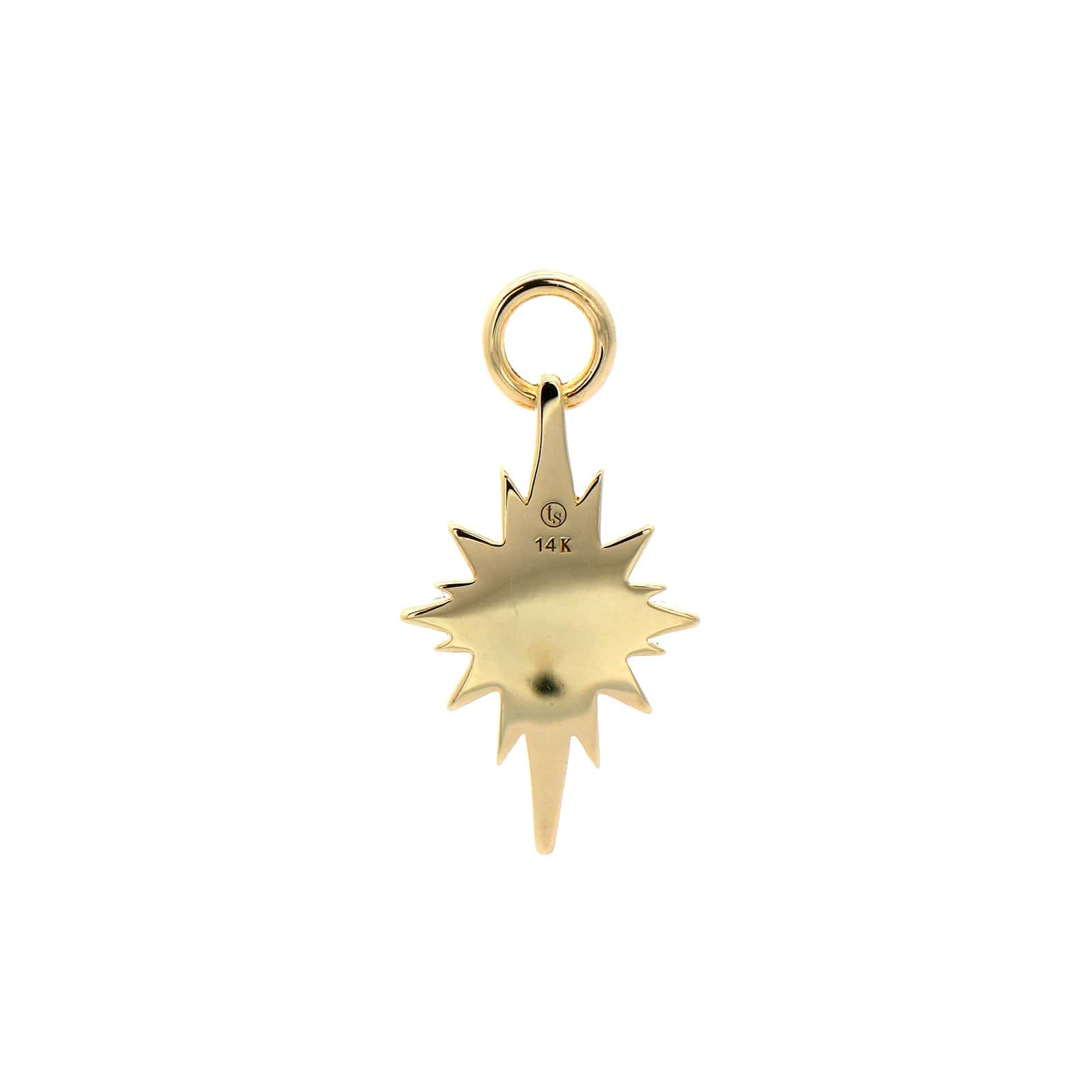 Three Stories 14K Yellow Gold Small Diamond and Sapphire Shooting Star Charm - Image 2