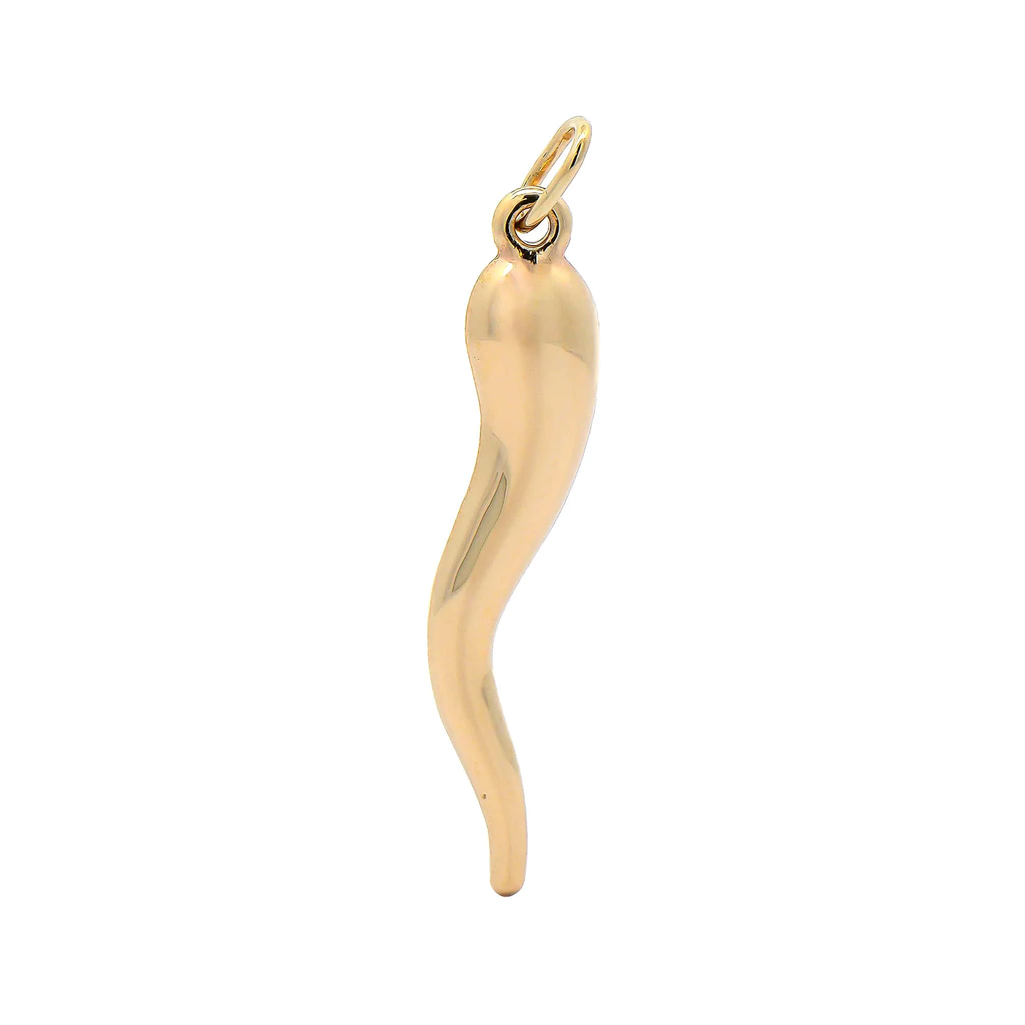 14K Yellow Gold Italian Horn Charm