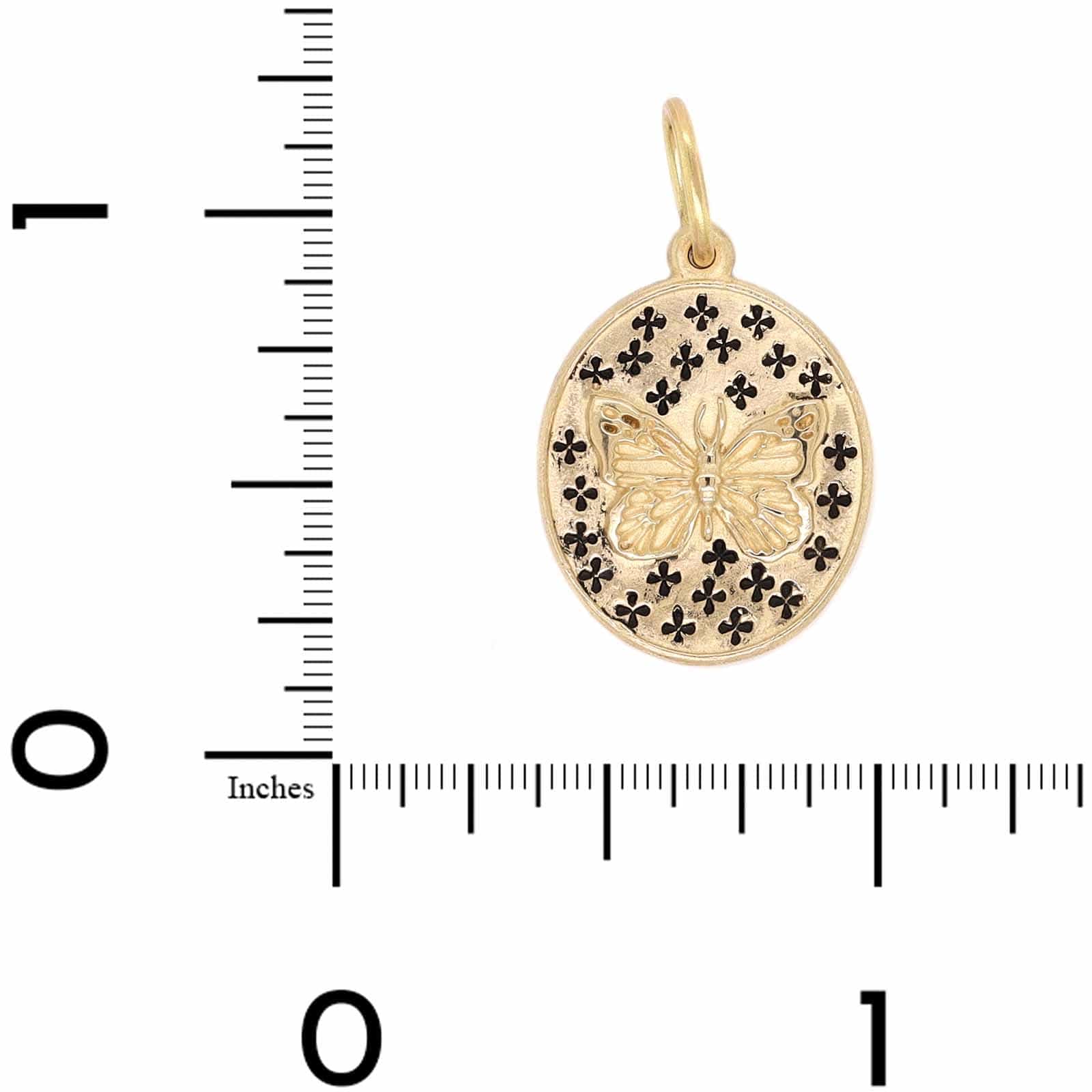 14K Yellow Gold Small Baby Butterfly Charm - Image 3