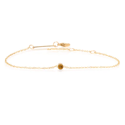 Zoe Chicco 14K Yellow Gold Bezel Set Citrine Bracelet