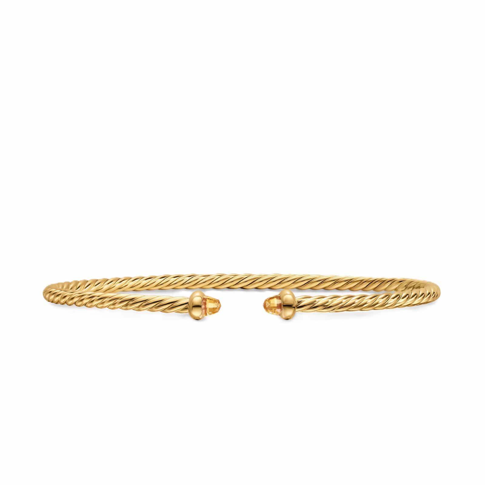 Micro Cablespira® Flex Bracelet 18K Yellow Gold with Citrine, 2.6mm - Image 2