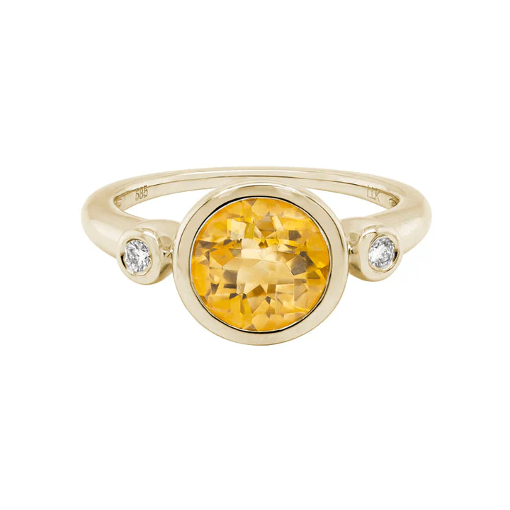 14K Yellow Gold Citrine Ring