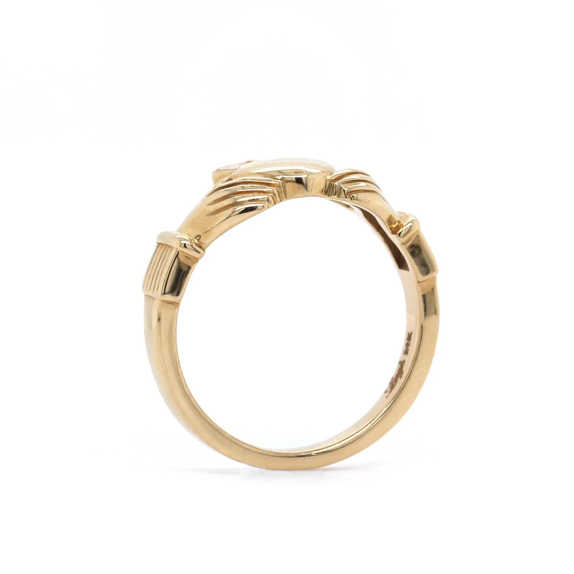 14K Yellow Gold Claddagh Ring - Image 2