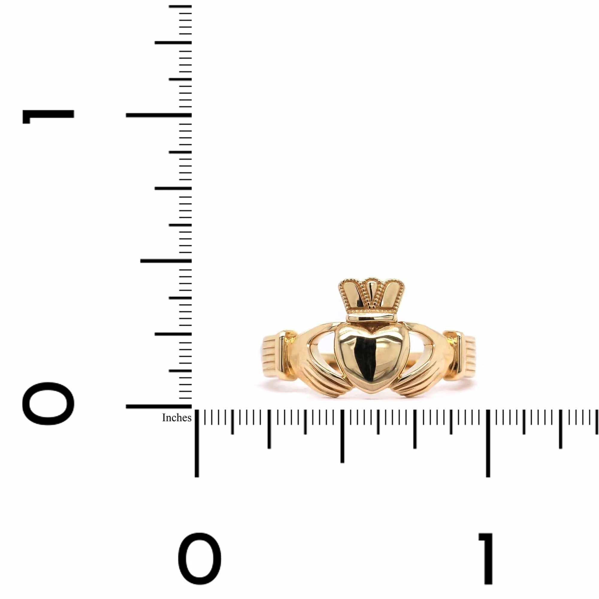 14K Yellow Gold Claddagh Ring - Image 3