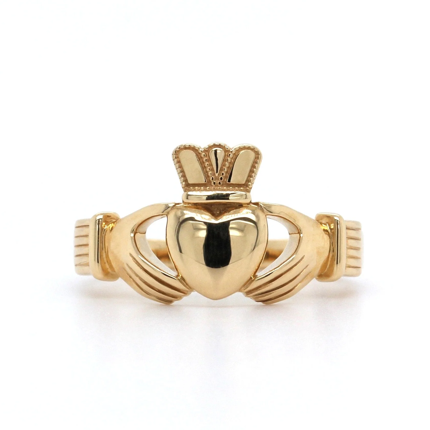 14K Yellow Gold Claddagh Ring - Image 4