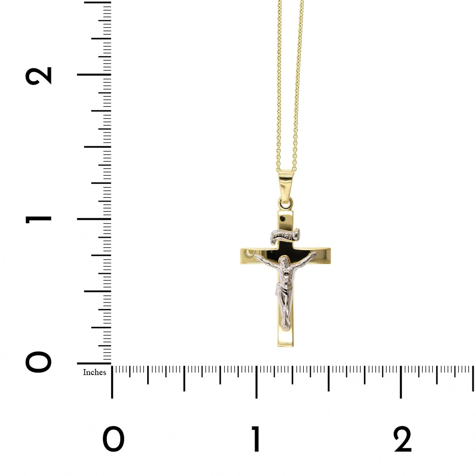 14K Yellow Gold Cross Pendant - Image 4