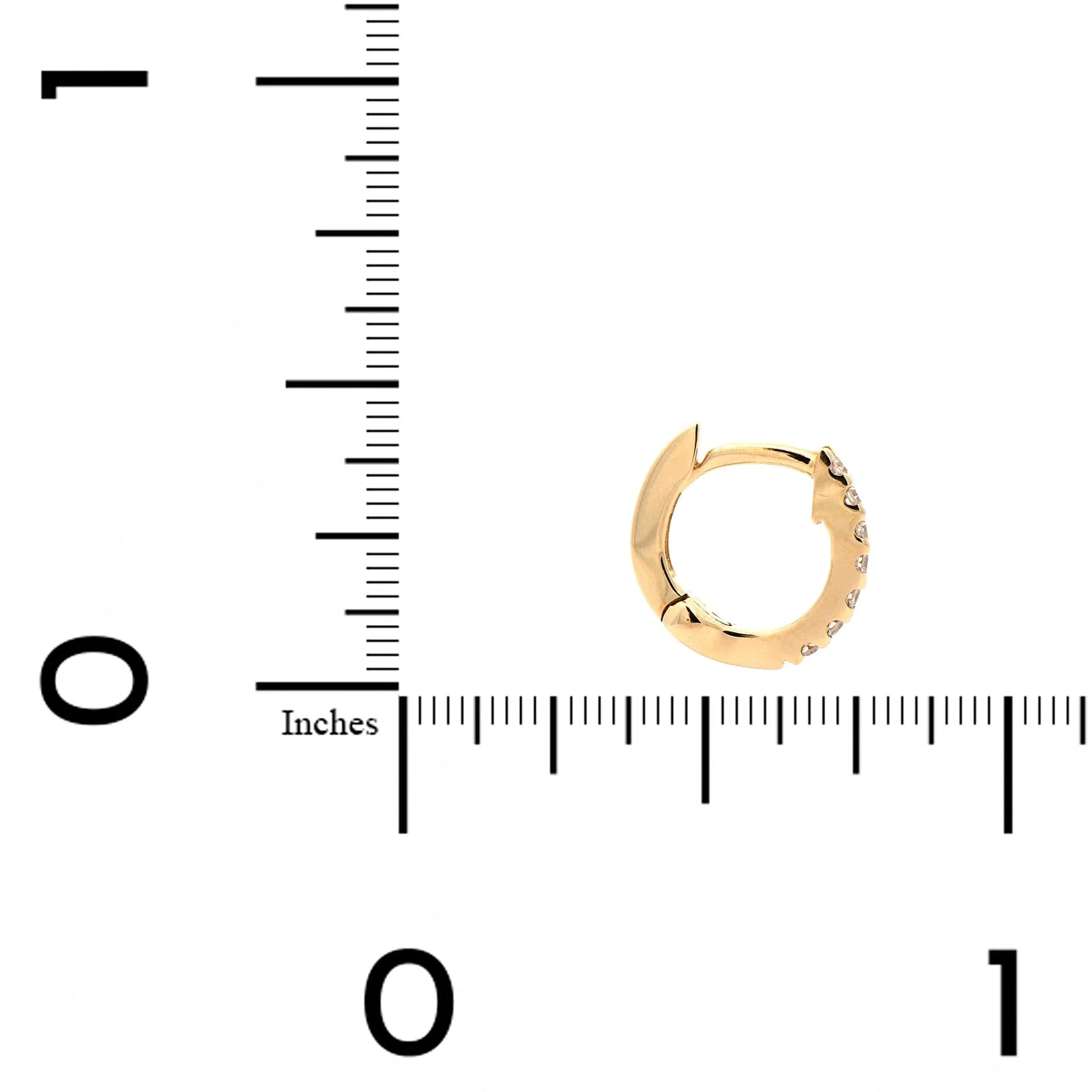 Dana Rebecca 14K Yellow Gold Mini Huggie Hoop Earrings - Image 4