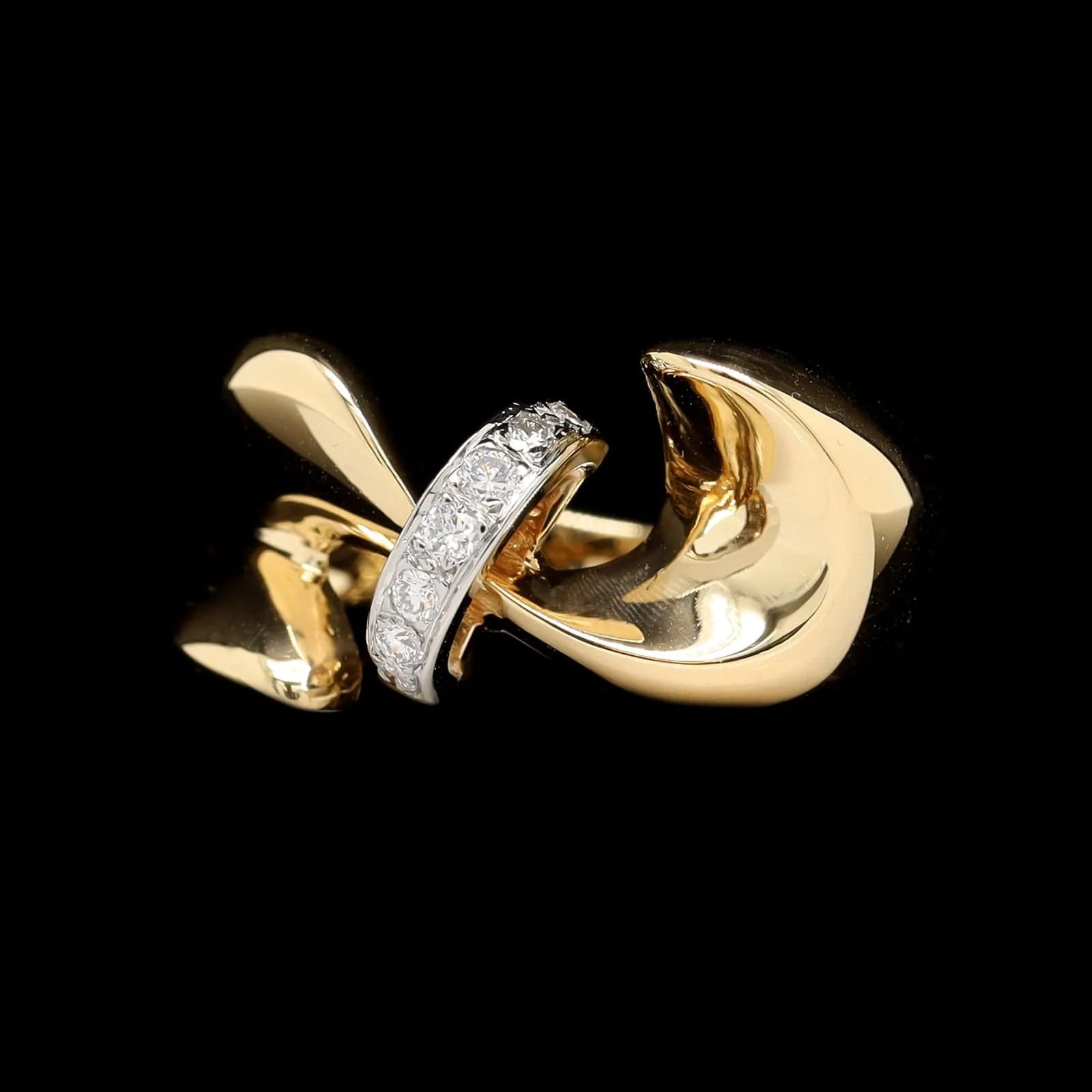Dankner 18K Two-tone Gold Estate Diamond Ring