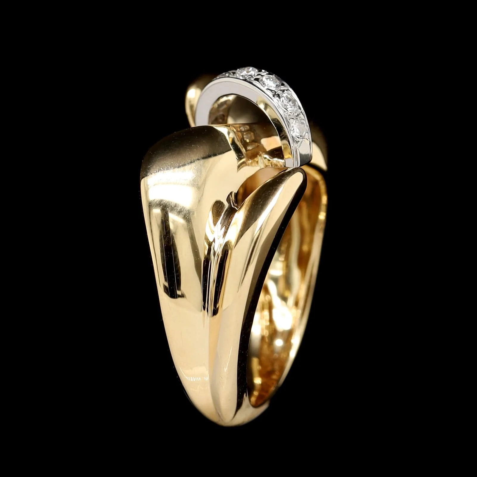 Dankner 18K Two-tone Gold Estate Diamond Ring - Image 2