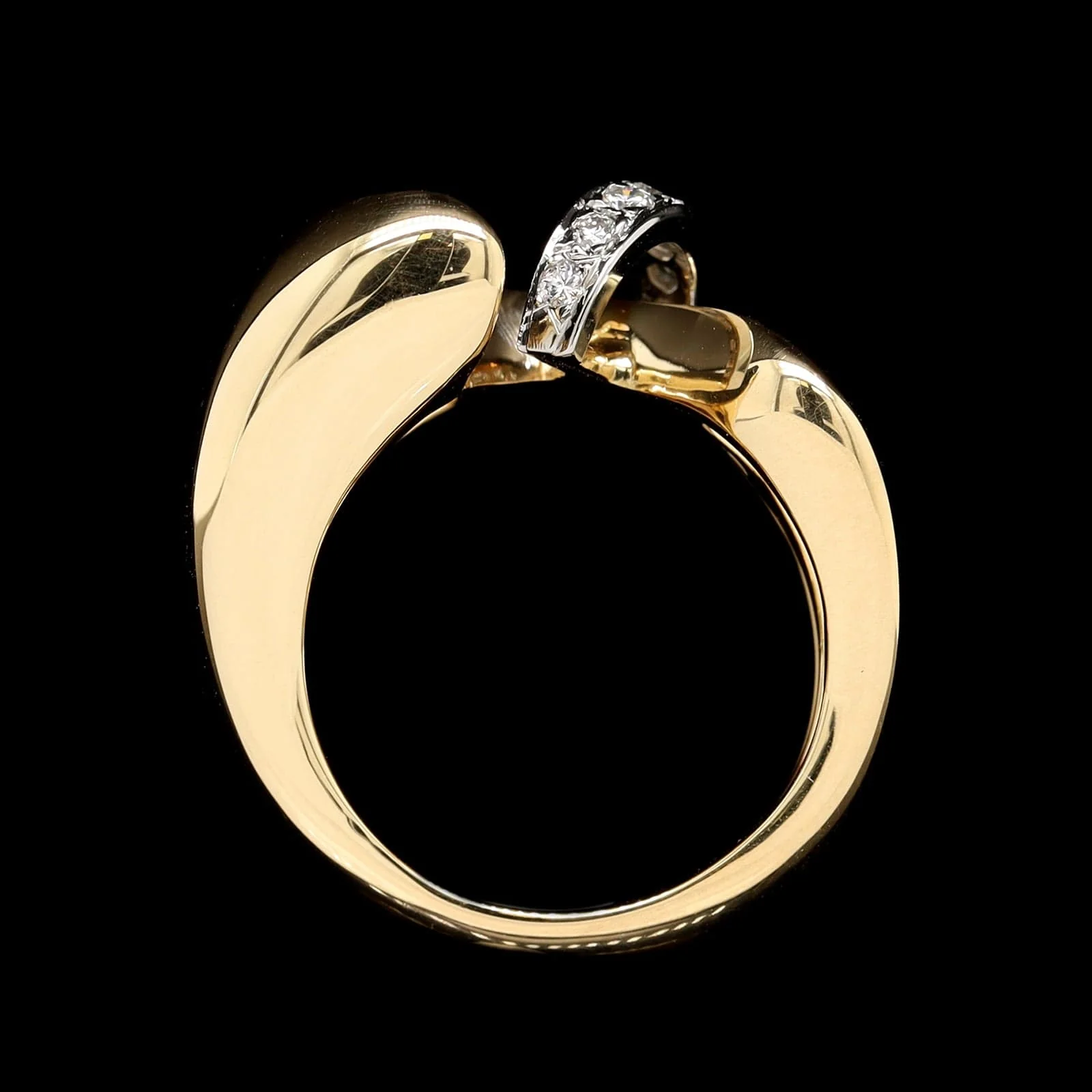 Dankner 18K Two-tone Gold Estate Diamond Ring - Image 3