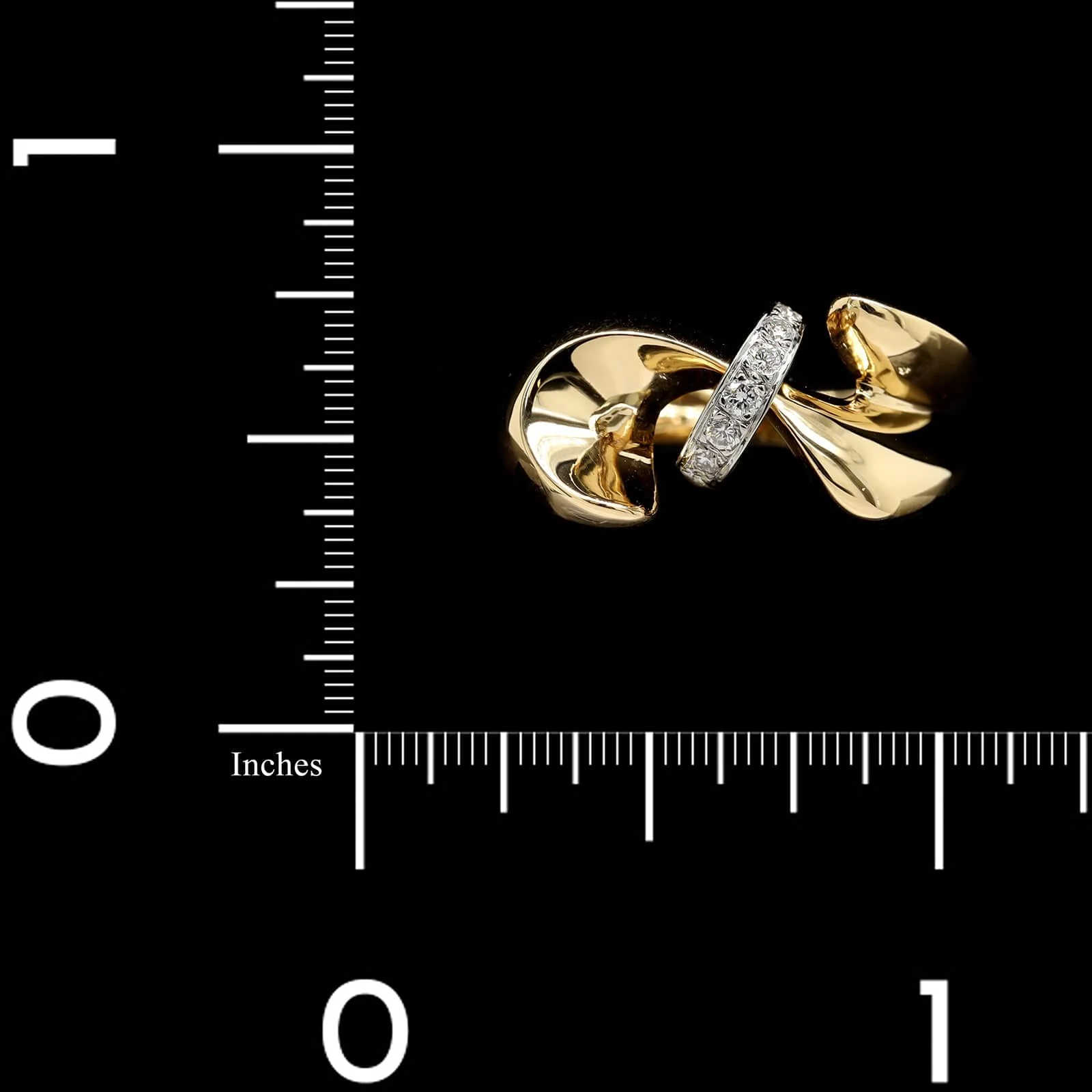 Dankner 18K Two-tone Gold Estate Diamond Ring - Image 4
