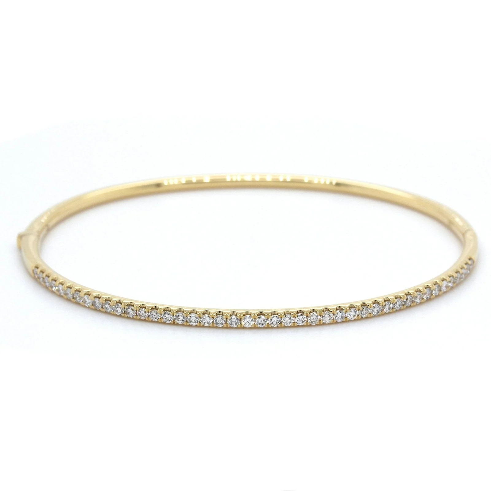 14K Yellow Gold Diamond Bangle - Image 3
