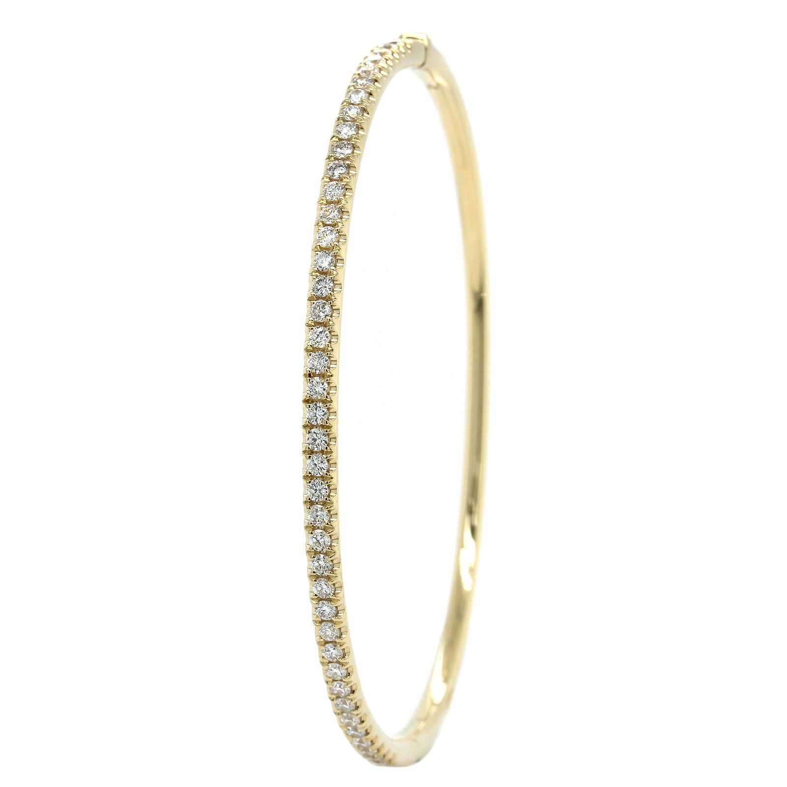 14K Yellow Gold Diamond Bangle - Image 2
