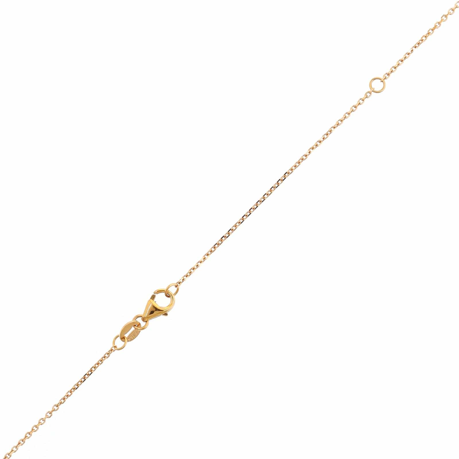14K Rose Gold Bezel Set Diamond Pendant Necklace - Image 3